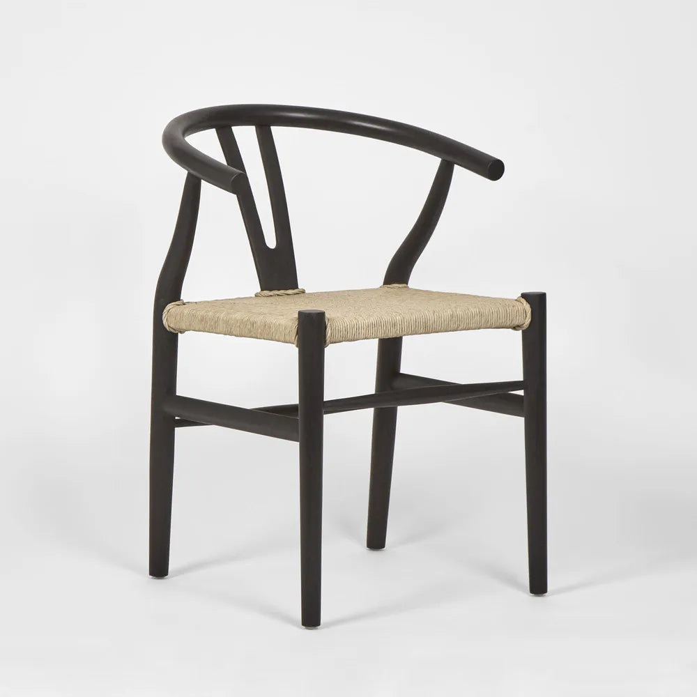 Arc Wishbone Chair - Black/Natural