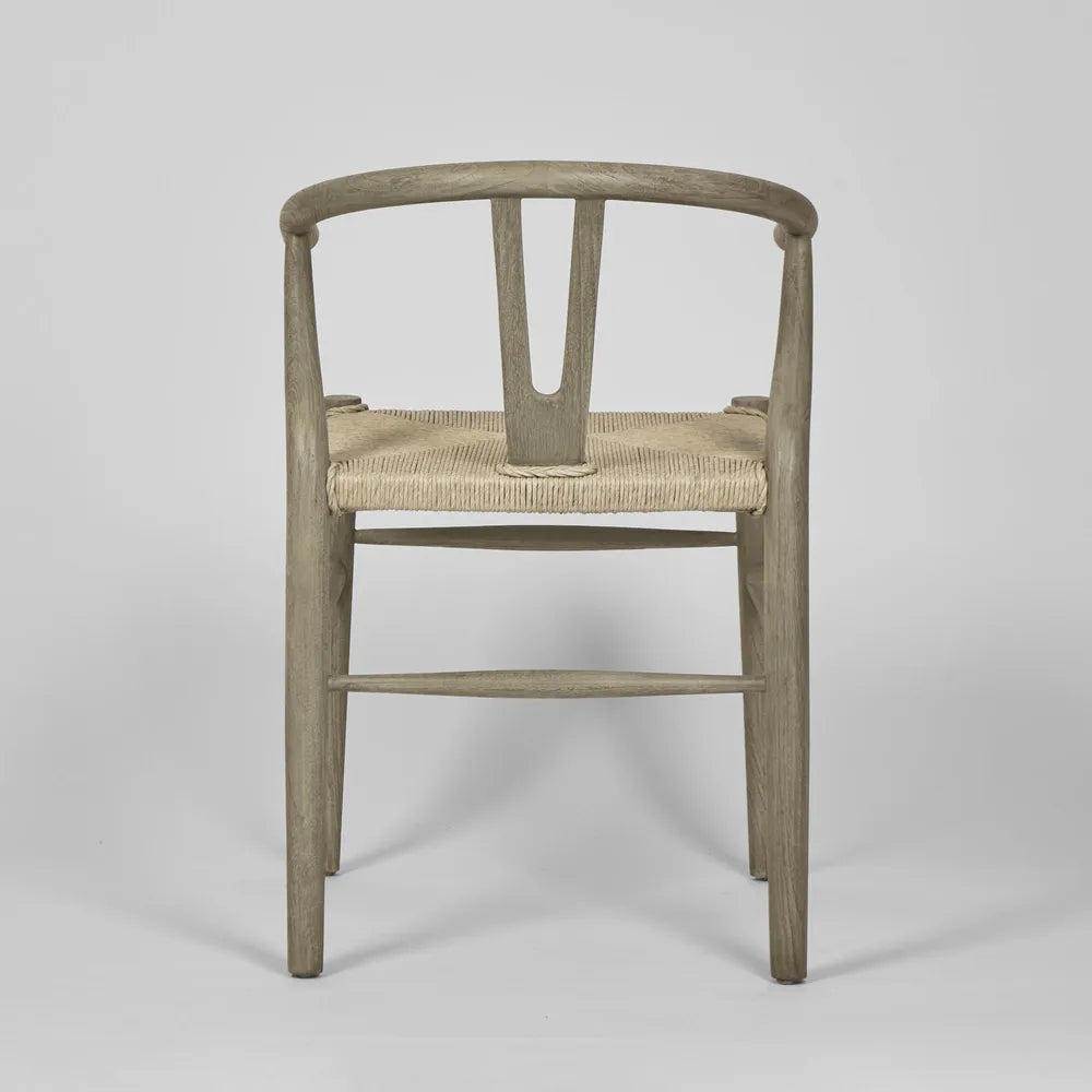 Arc Wishbone Chair - Grey/Natural