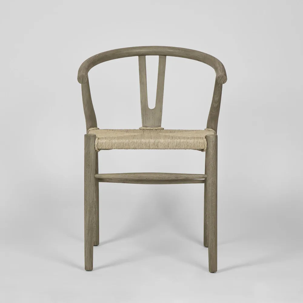 Arc Wishbone Chair - Grey/Natural