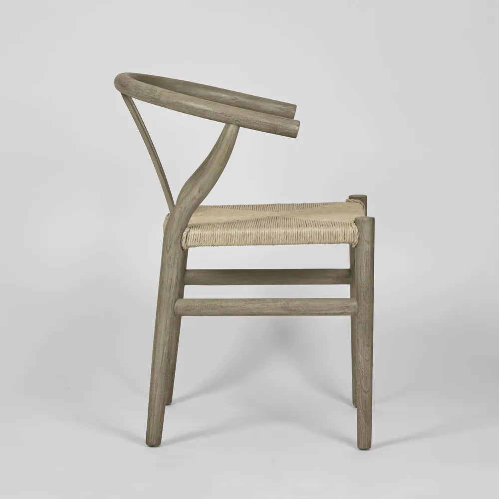 Arc Wishbone Chair - Grey/Natural