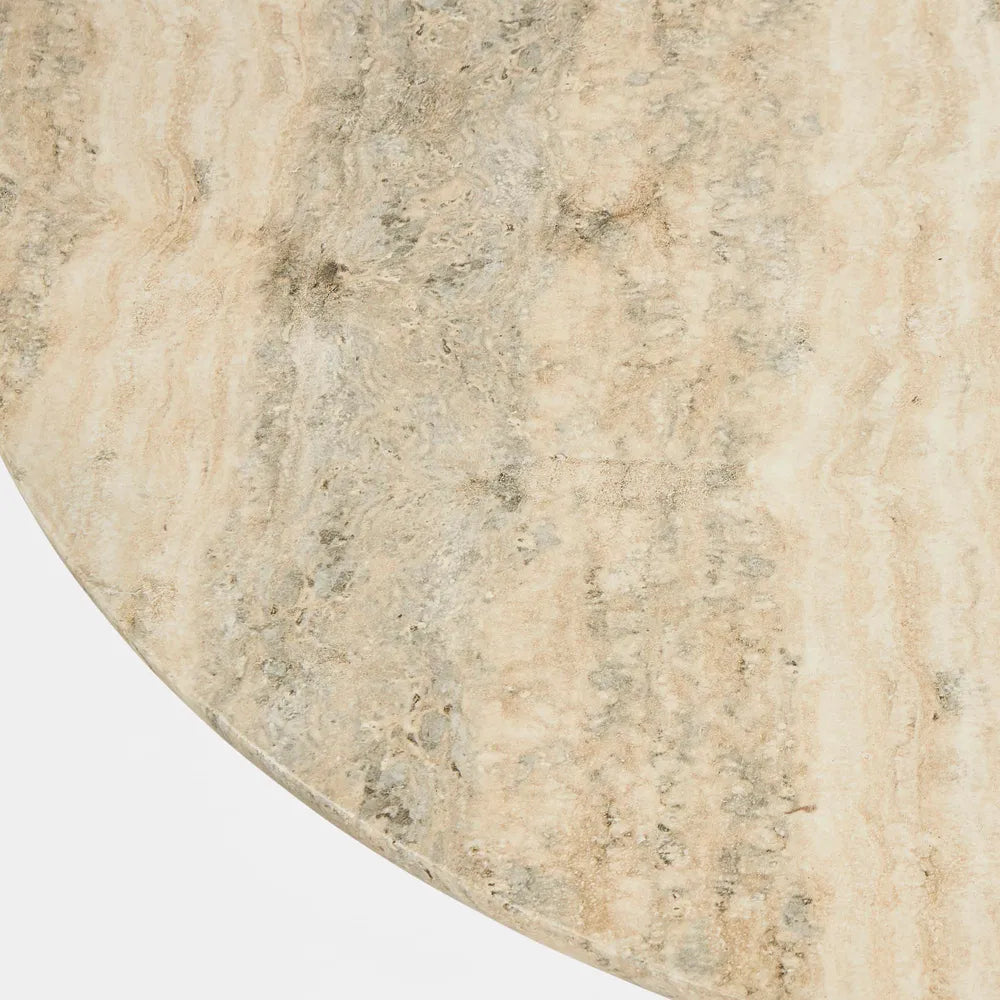 Parisi Round Coffee Table - Grey Travertine Look