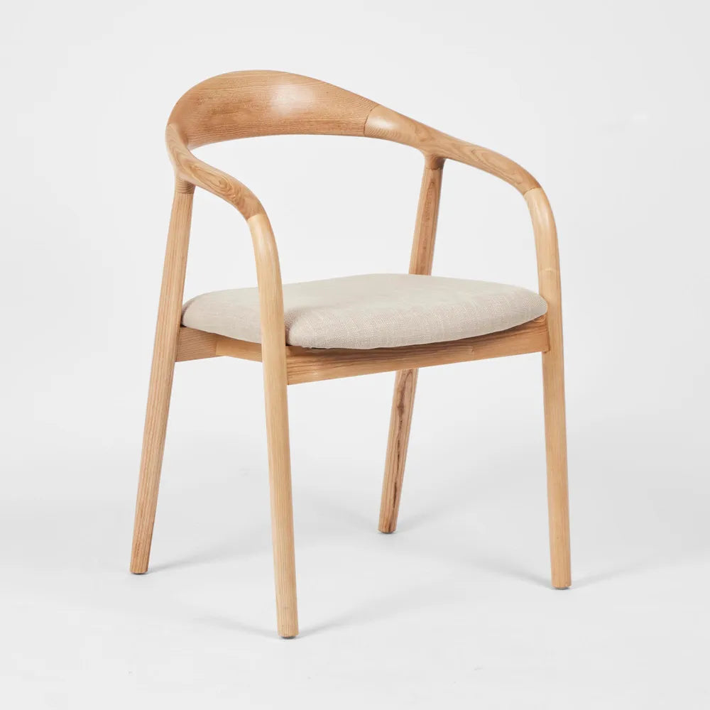 Mason Dining Chair - Ash/Natural Fabric