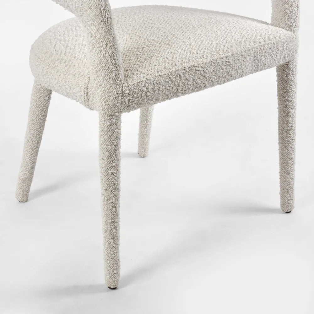 Nolan Dining Armchair - Boucle Fabric