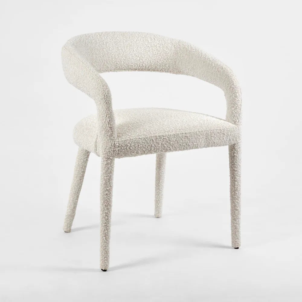 Nolan Dining Armchair - Boucle Fabric