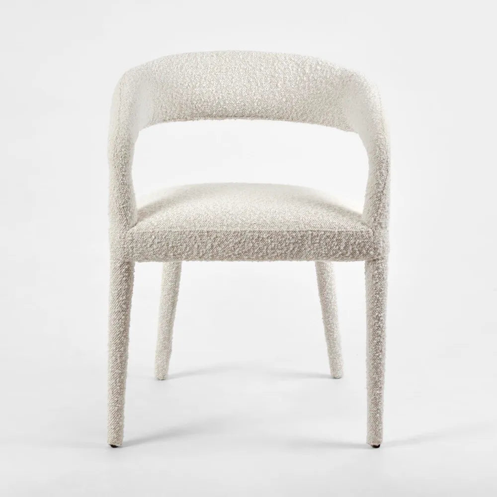 Nolan Dining Armchair - Boucle Fabric