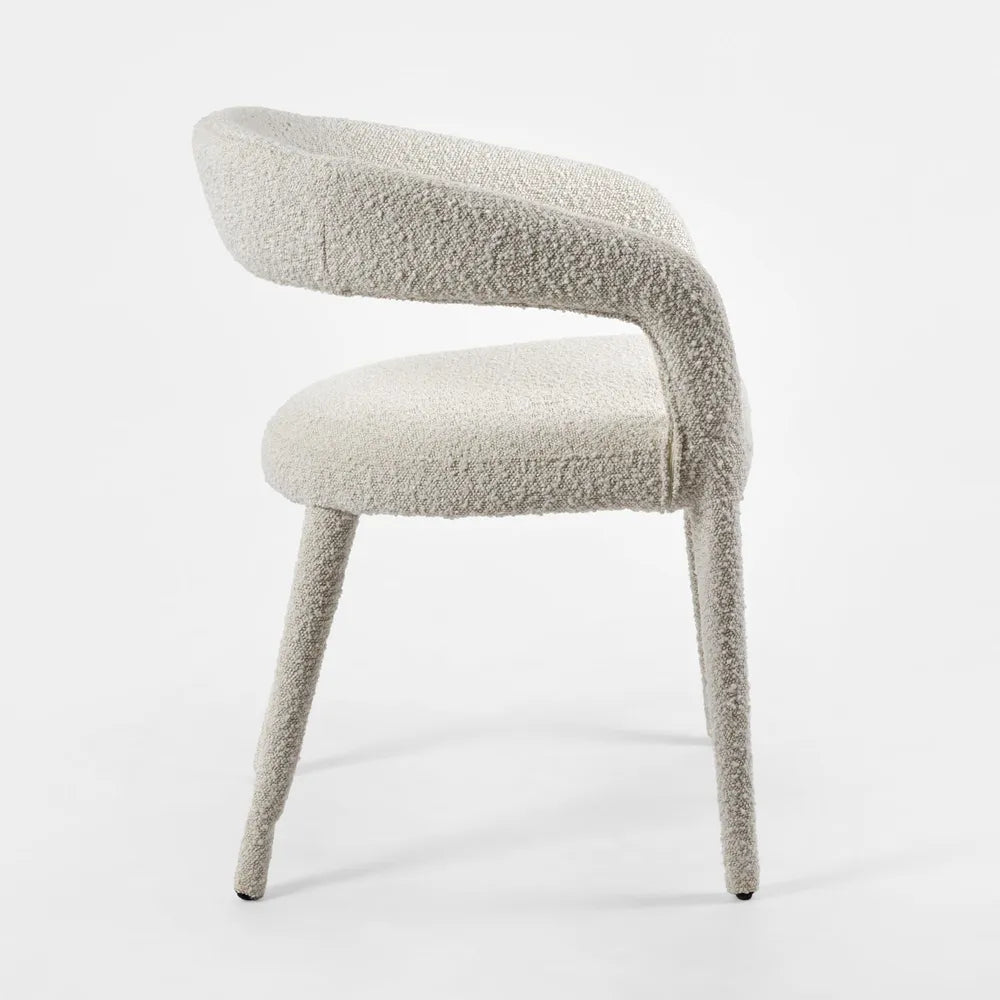 Nolan Dining Armchair - Boucle Fabric