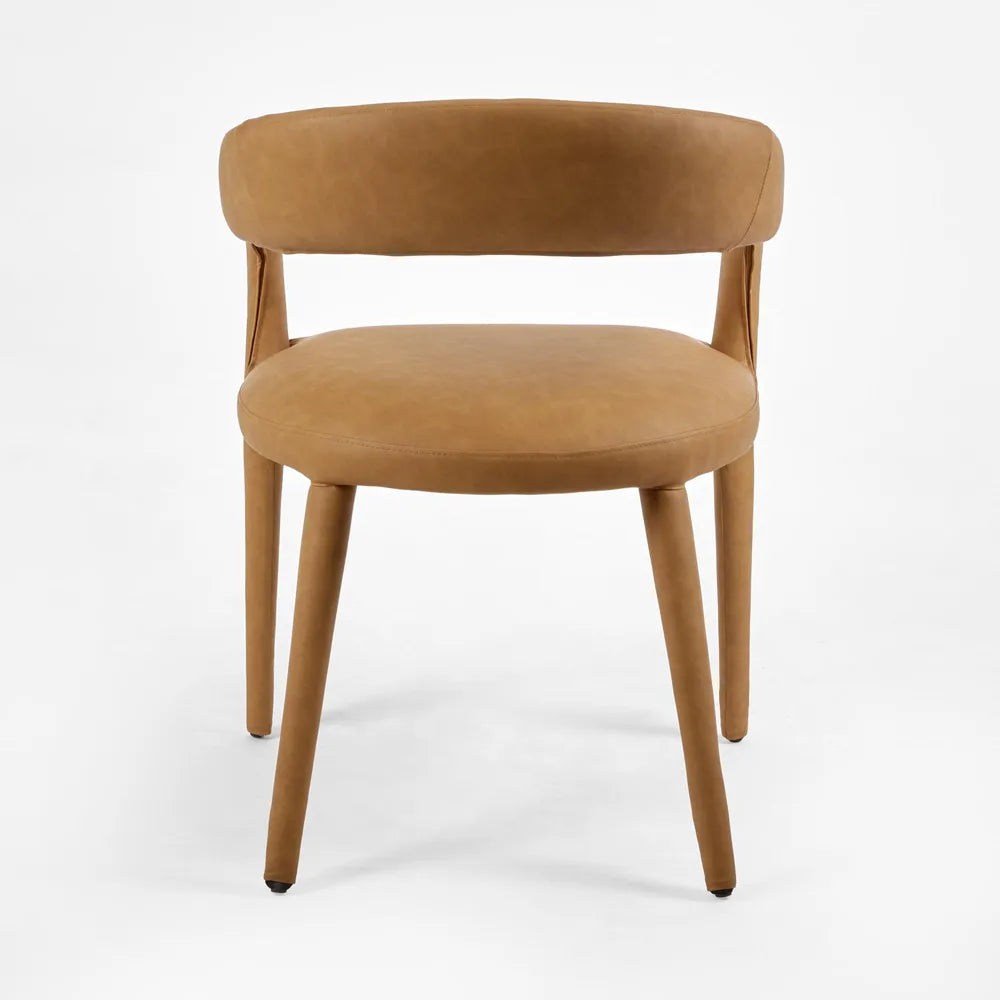 Nolan Dining Armchair - Tan PU