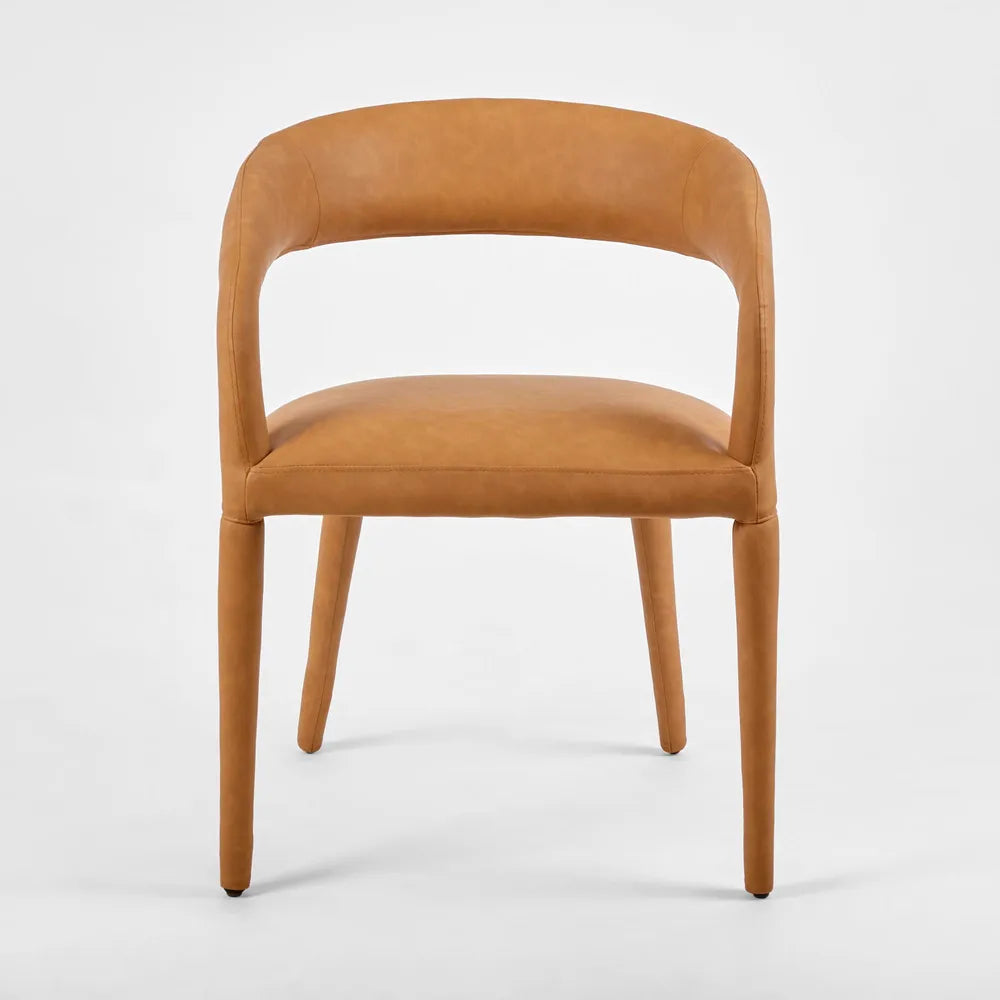 Nolan Dining Armchair - Tan PU