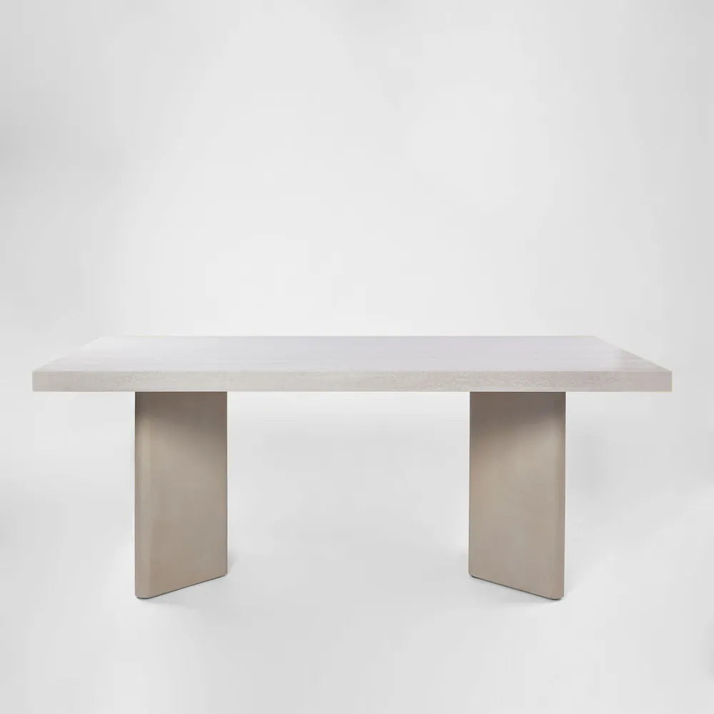 Symon Dining Table - Sintered Stone/Off White