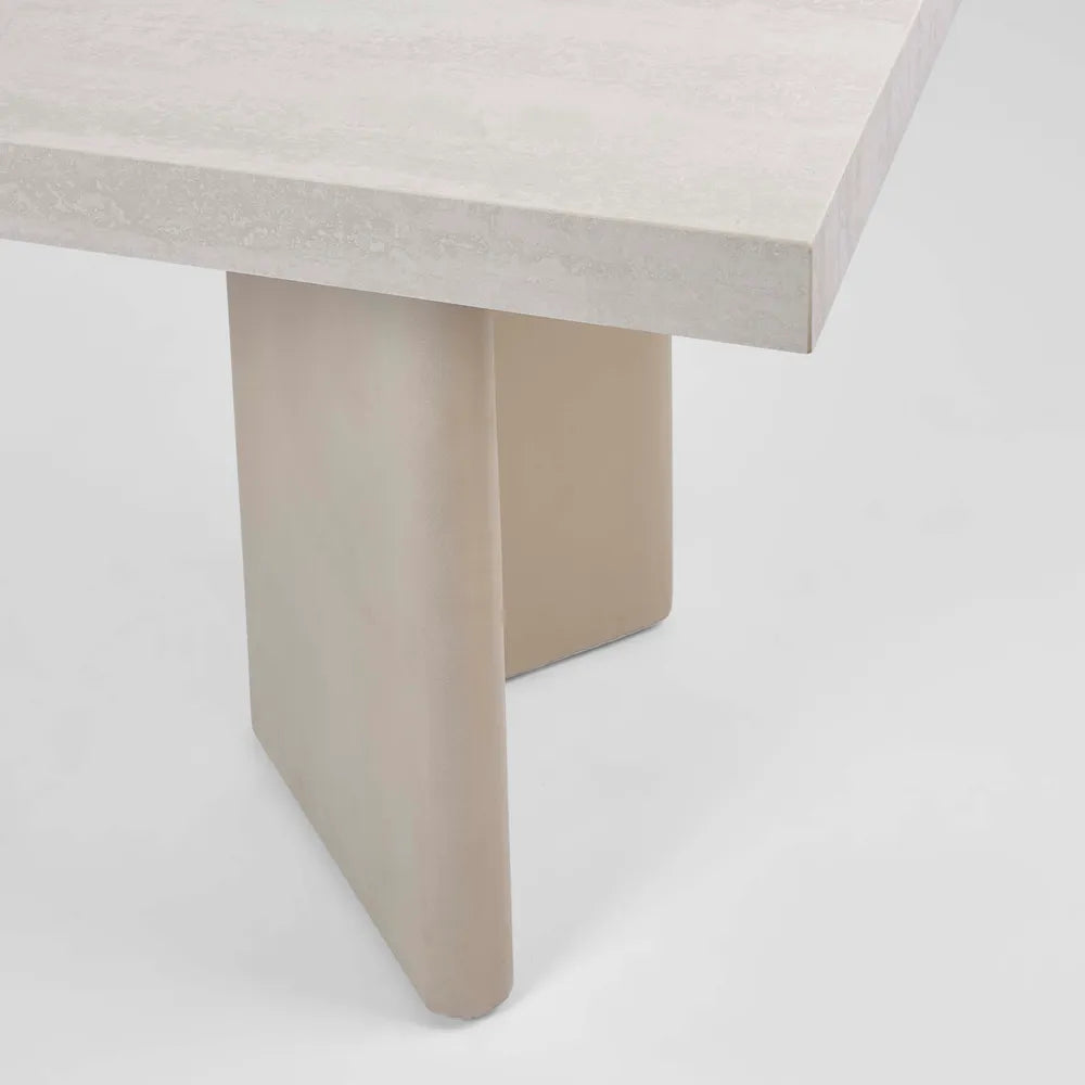 Symon Dining Table - Sintered Stone/Off White