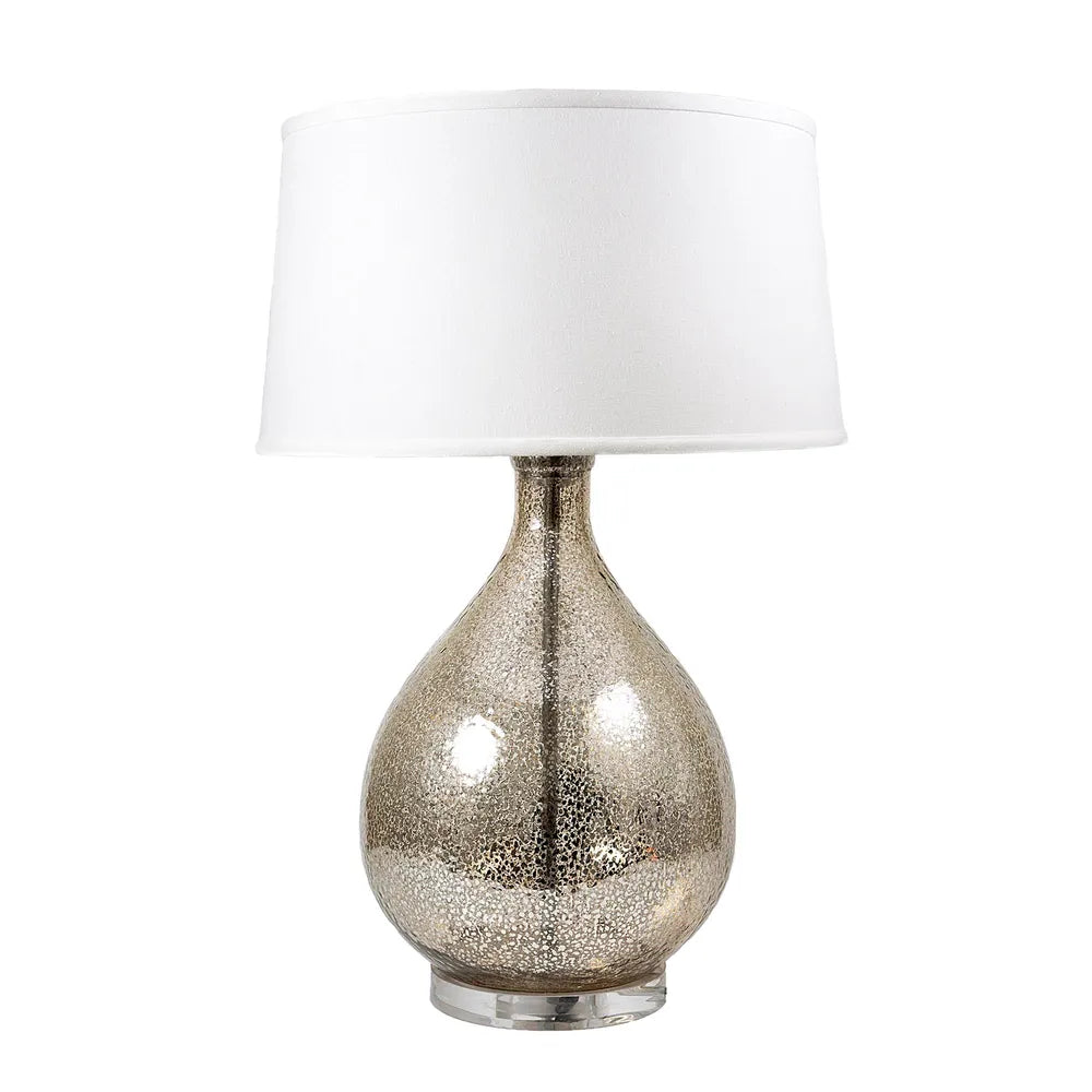 Halifax Table Lamp with Linen Shade - Silver