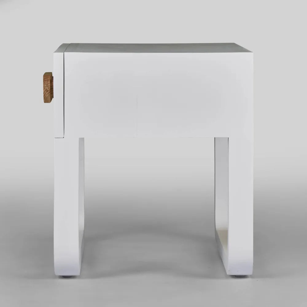 Norma Bedside Table - White