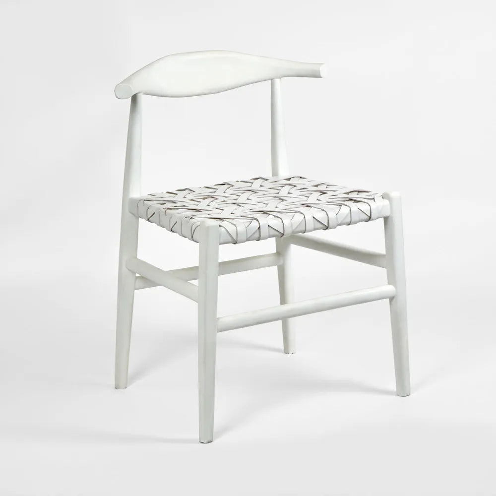 Sorren Dining Chair - White Leather