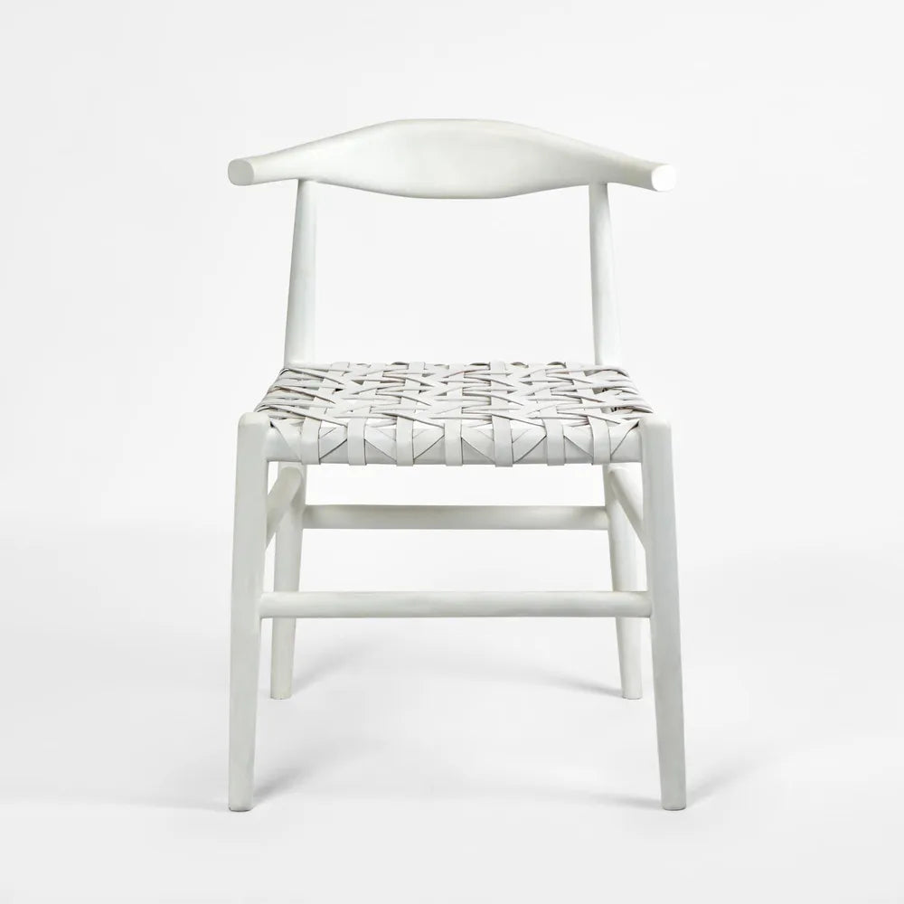 Sorren Dining Chair - White Leather