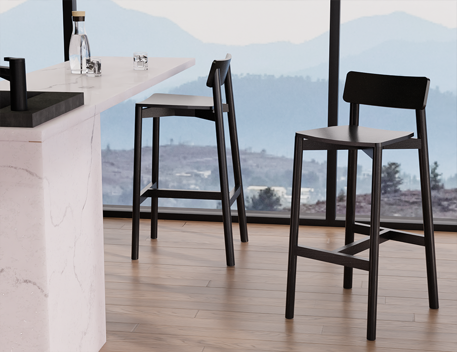 Andi Bar Stool - Black Stained Ash