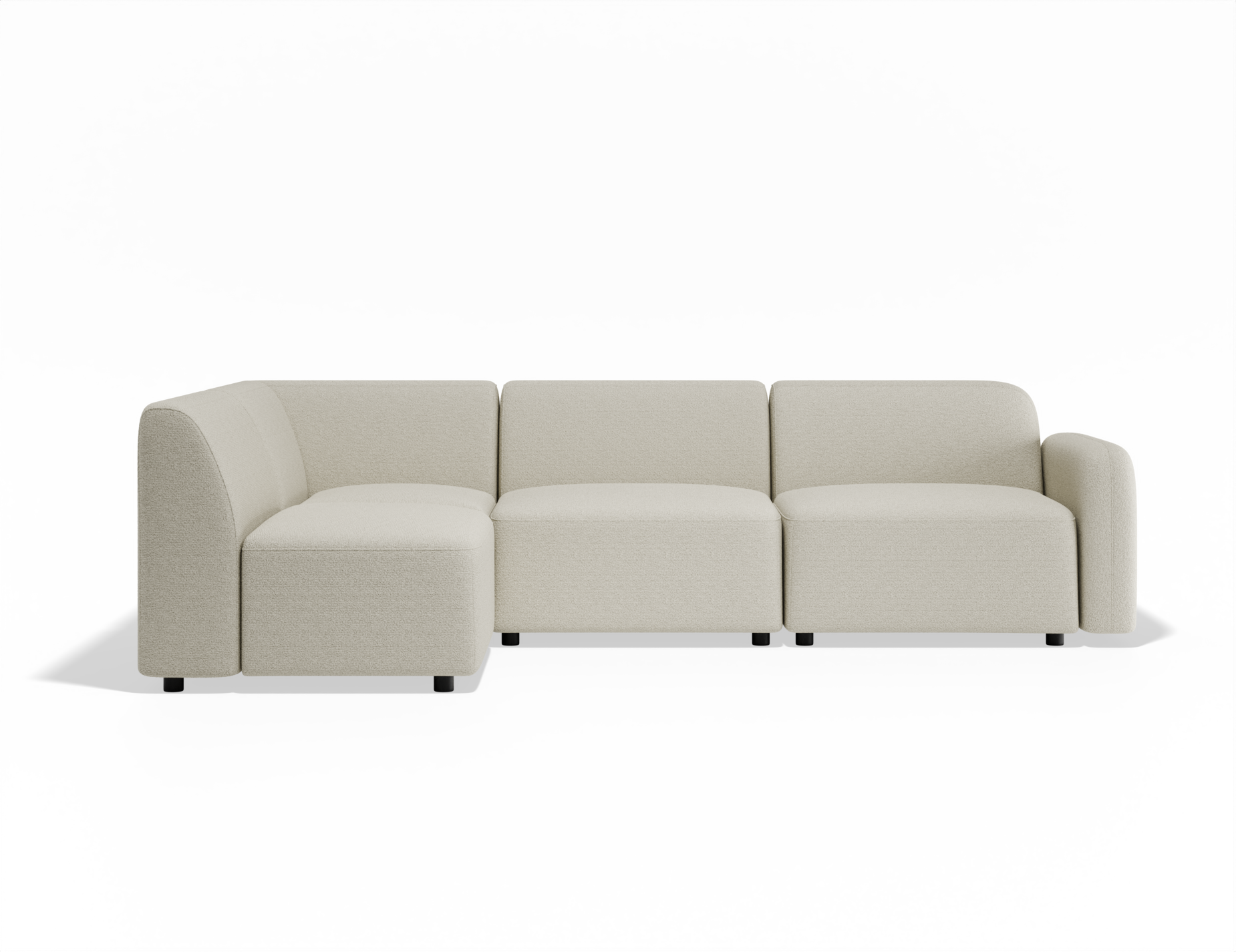 Atticus Modular Sofa - Ivory Cream Fabric