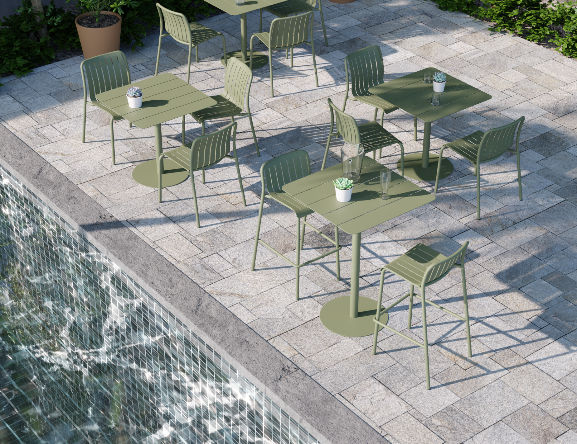 Roku Bar Stool - Outdoor