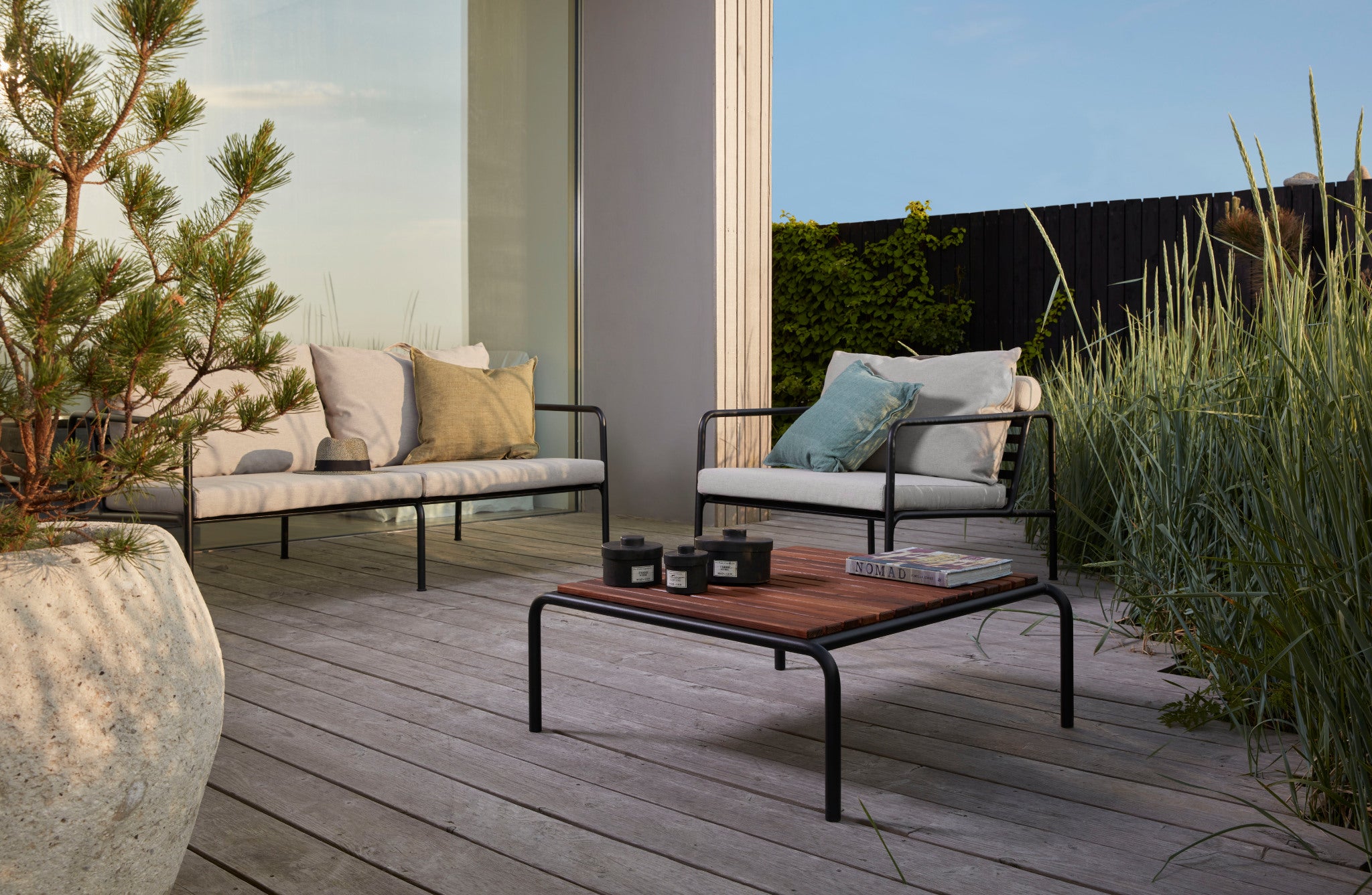 Avon Outdoor 2 Seater Sofa (Ash).
