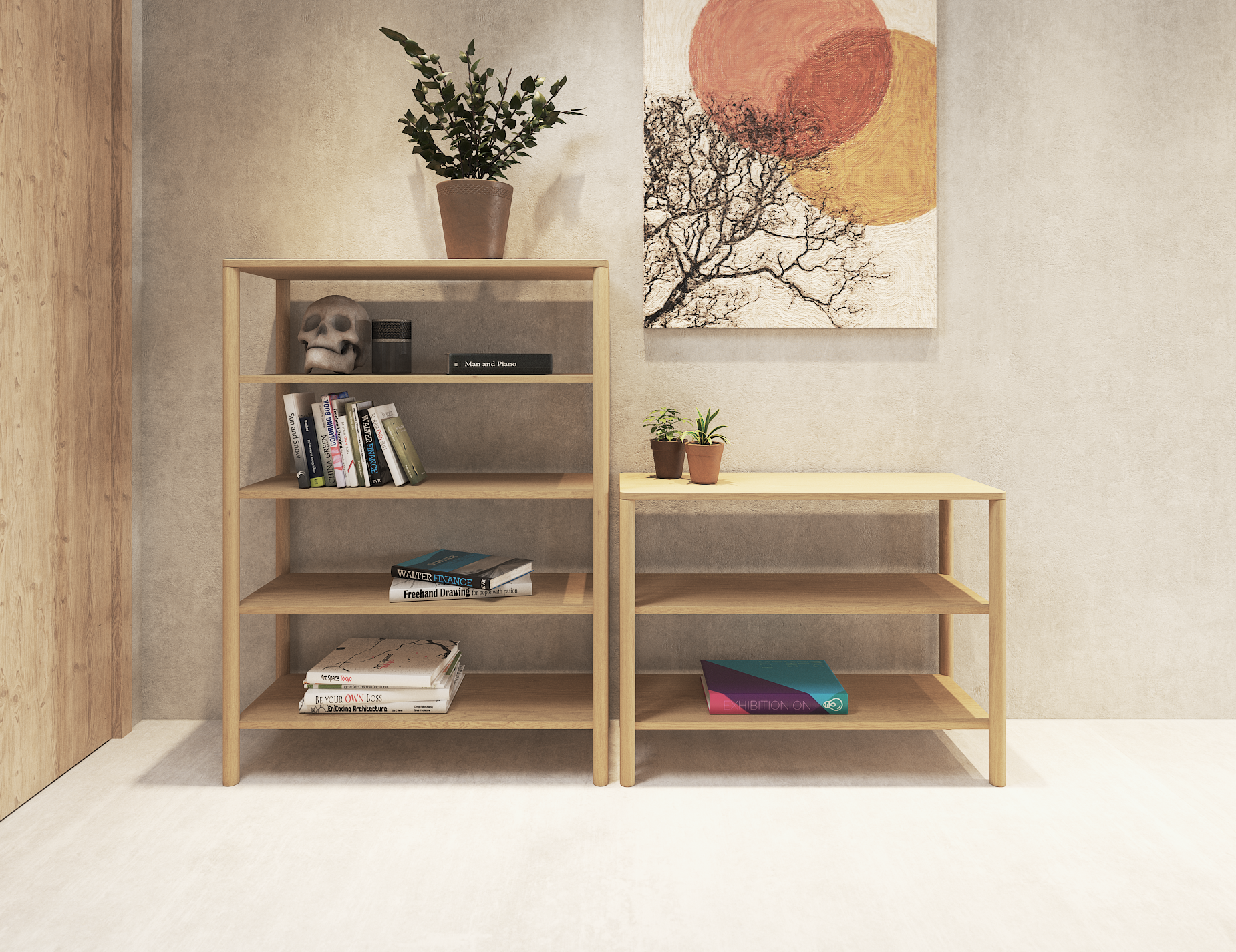 Nordica Solid Oak Bookshelf