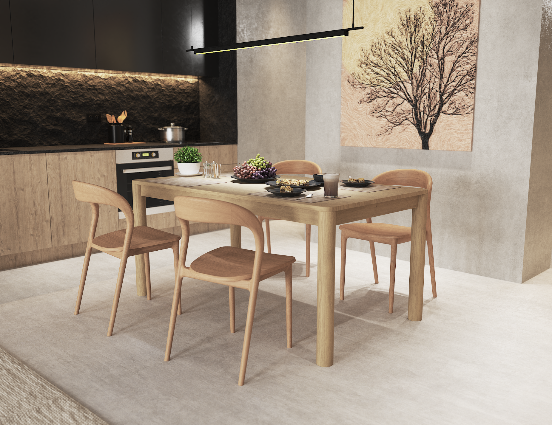 Nordica Solid Oak Dining Table