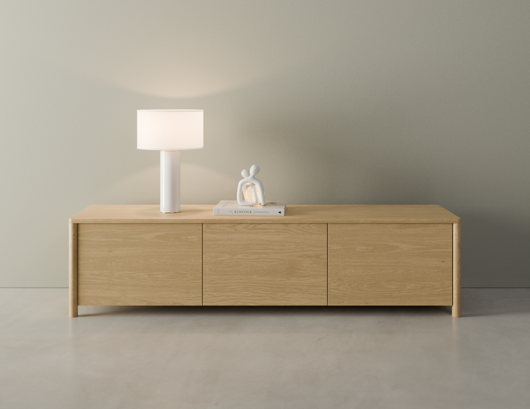 Nordica Solid Oak TV Unit - 180cm