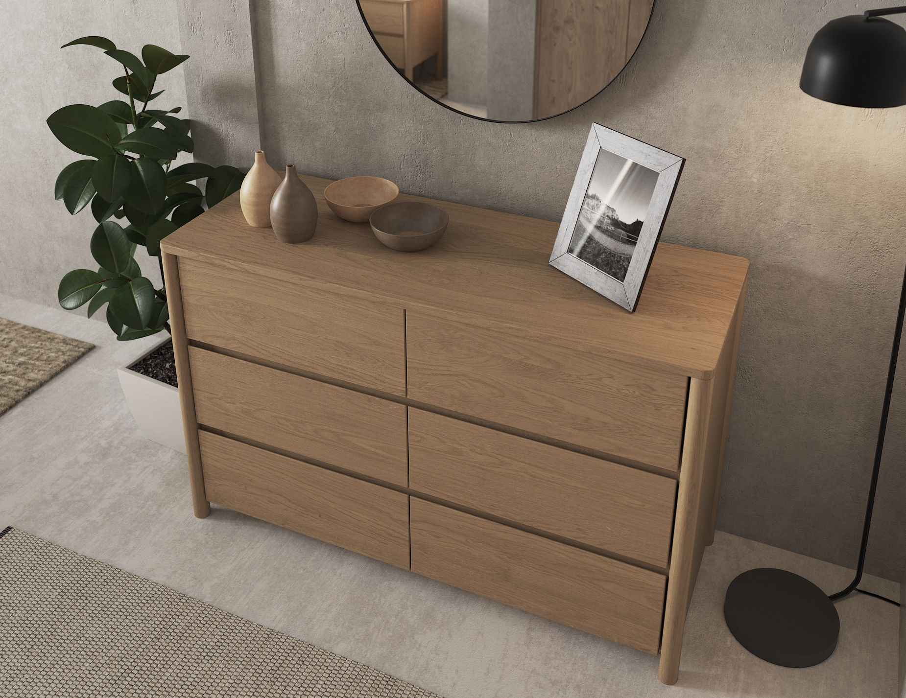 Nordica Solid Oak Chest of Drawers