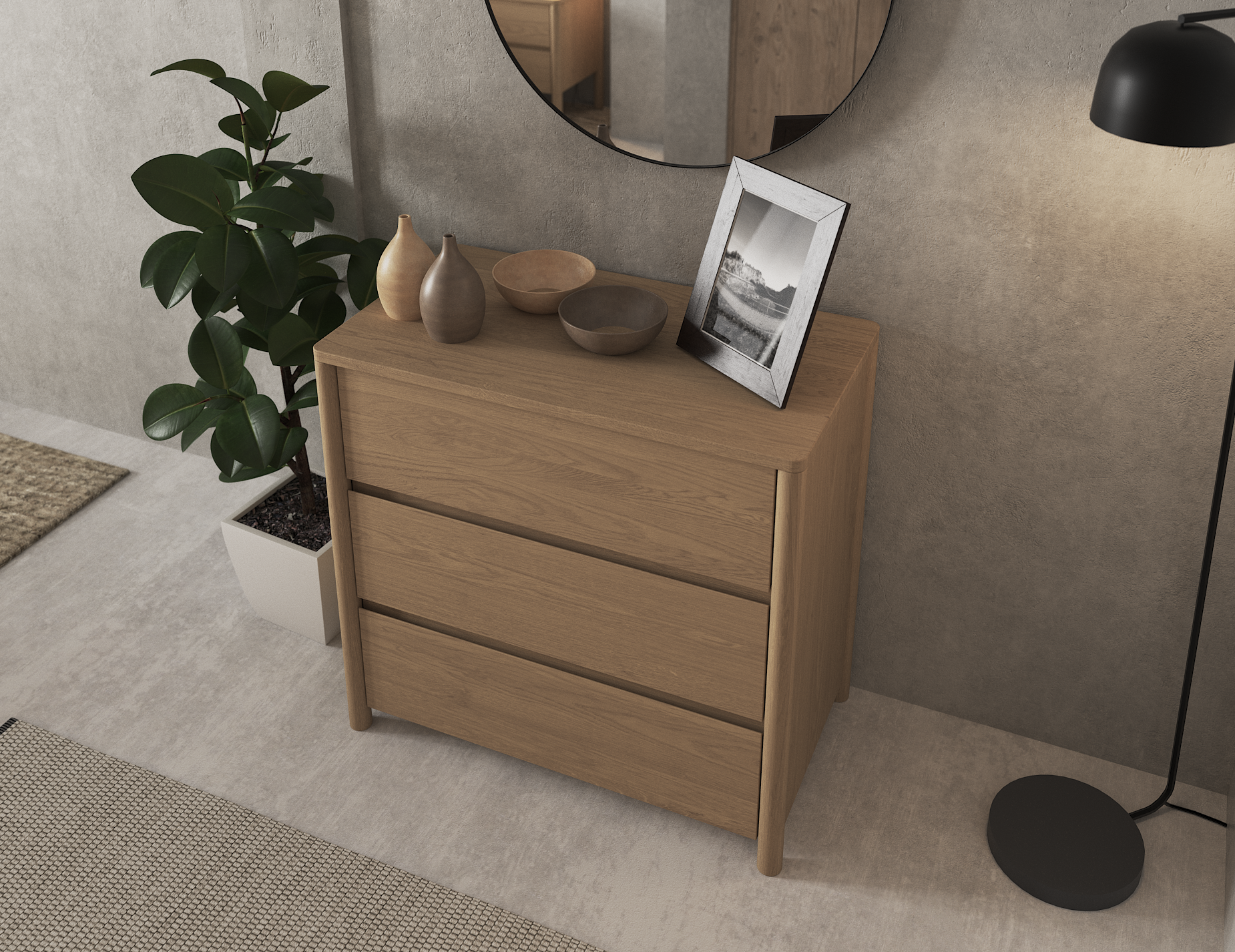 Nordica Solid Oak Chest of Drawers