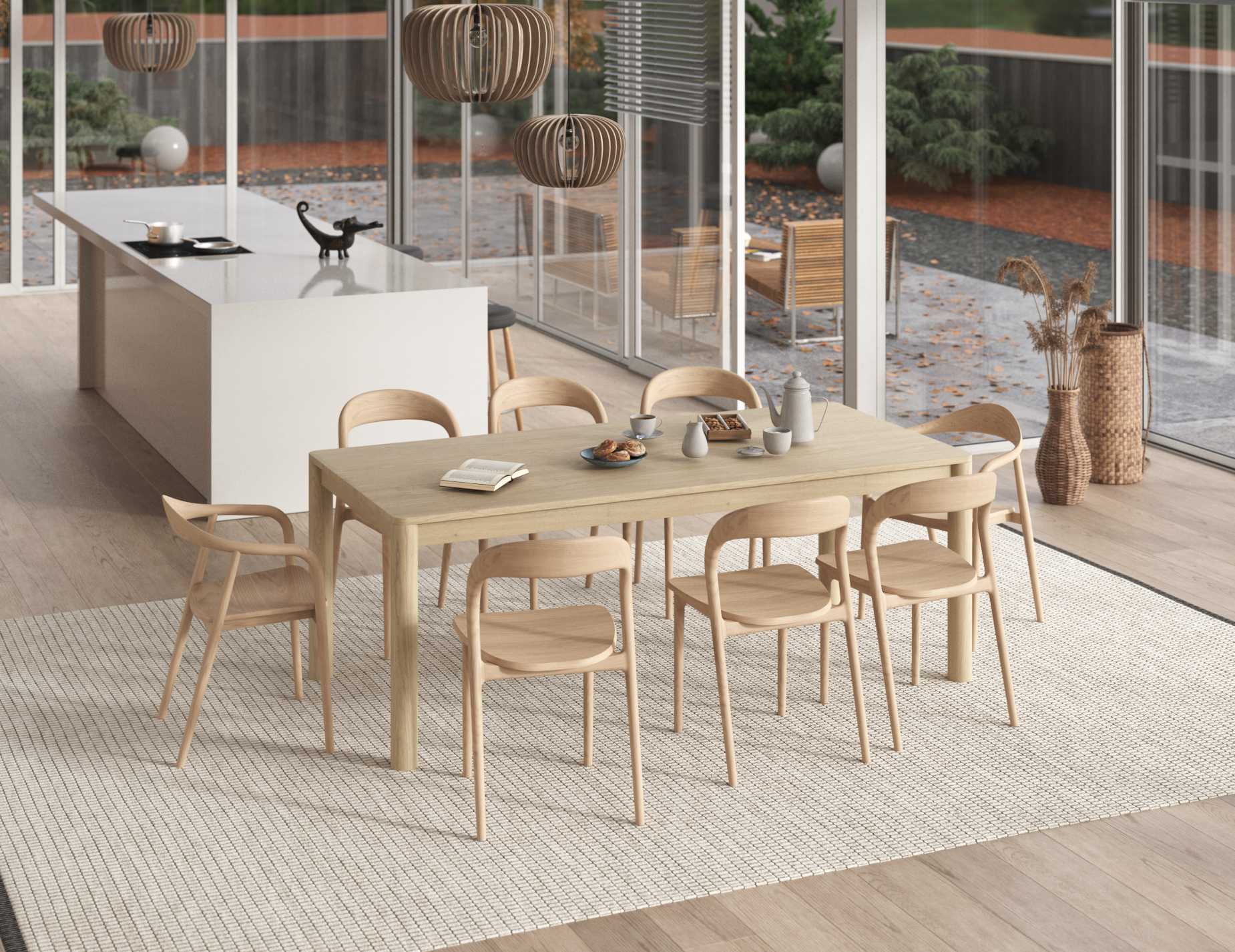 Nordica Solid Oak Dining Table