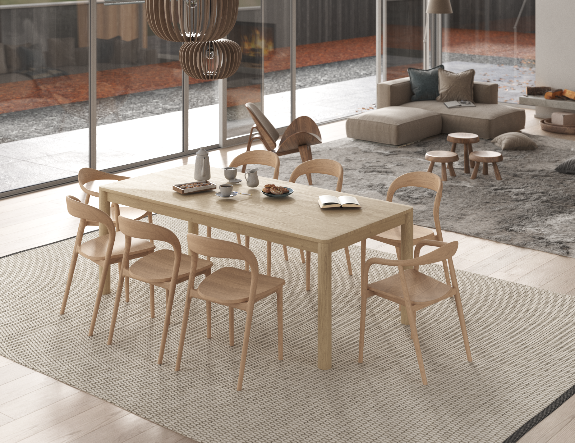 Nordica Solid Oak Dining Table