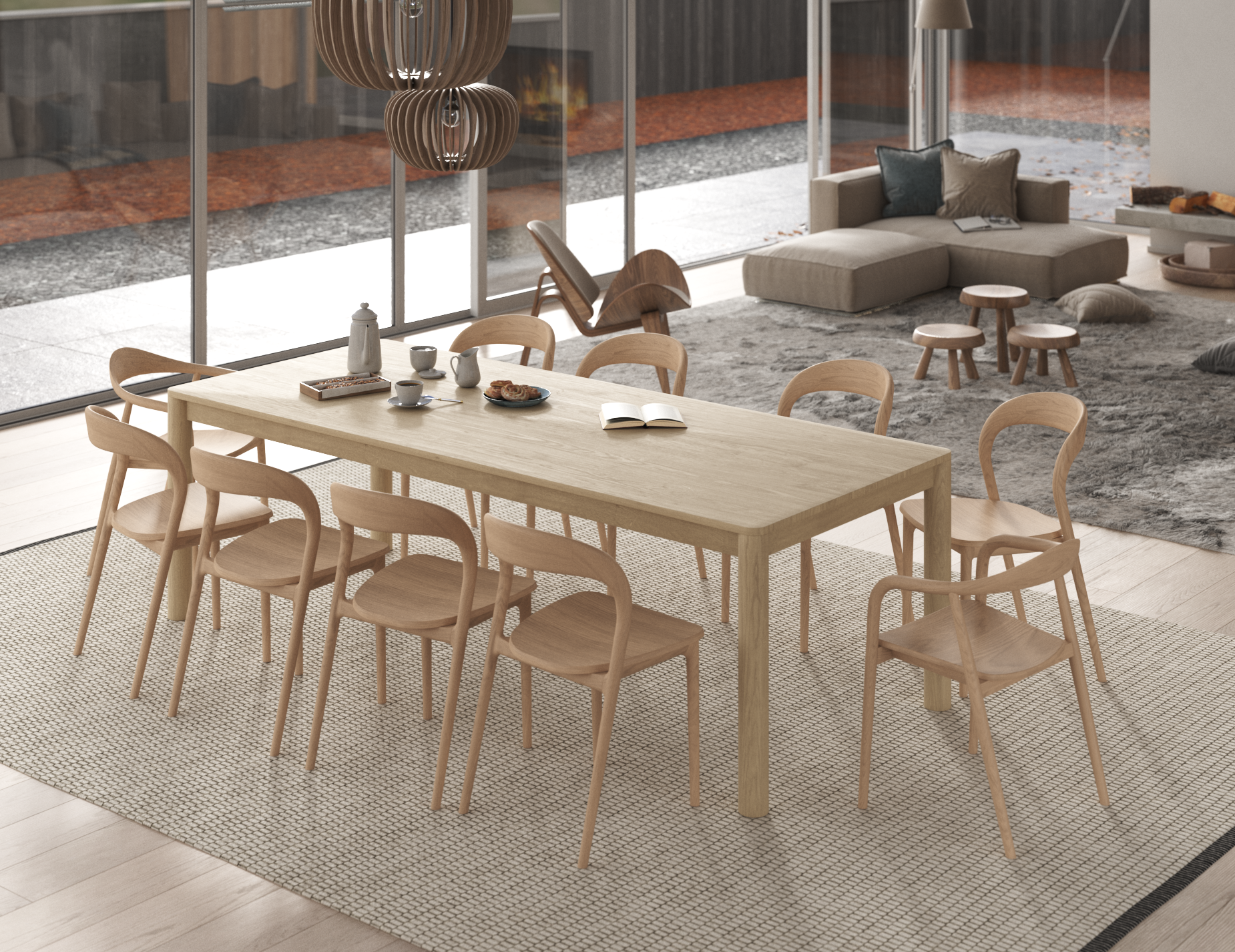 Nordica Solid Oak Dining Table