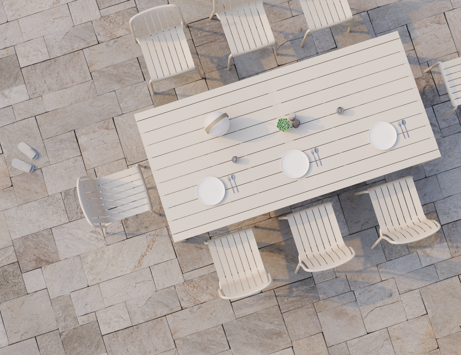 Reflect Outdoor Extendable Dining Table - Latte