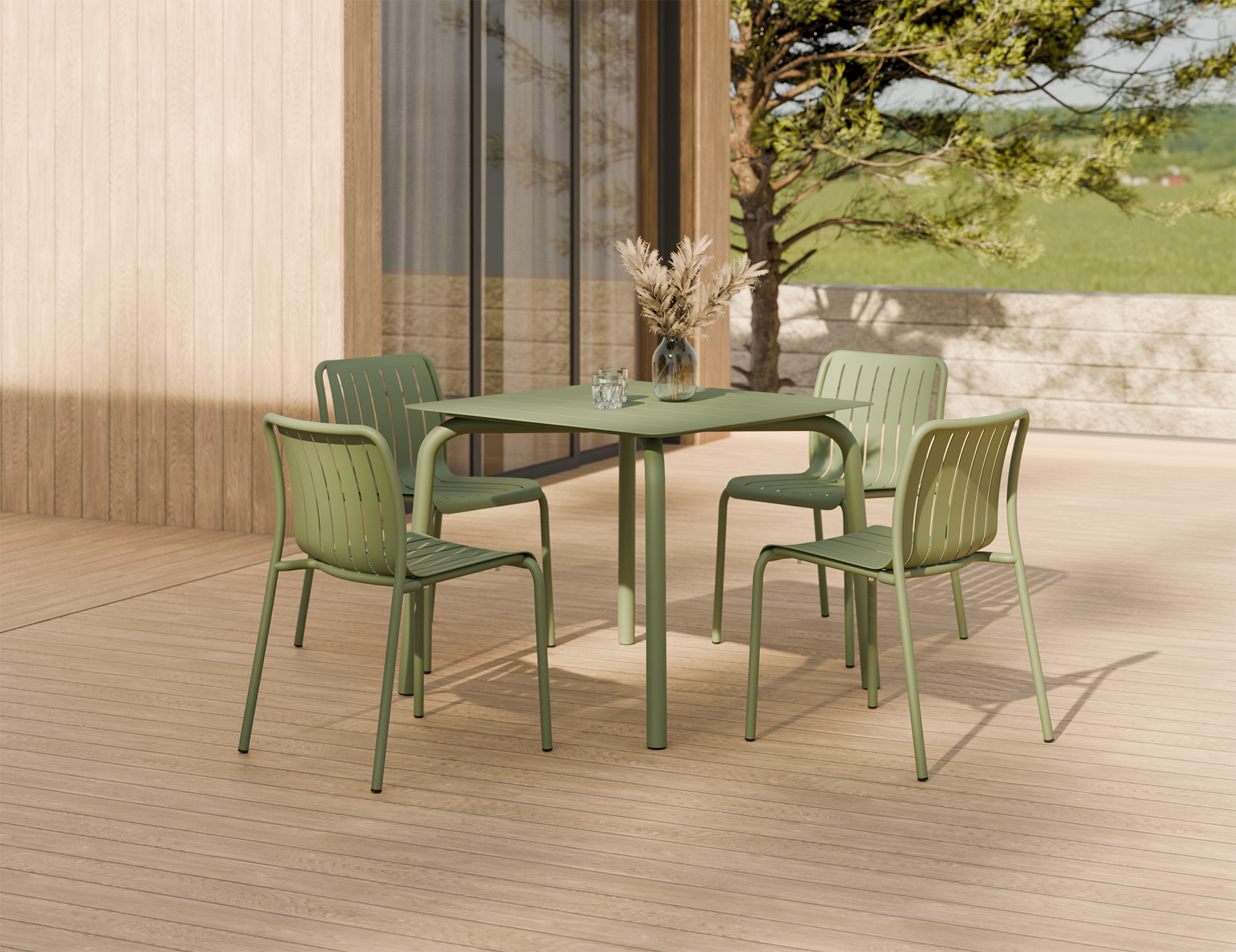 Roku Square Dining Table - Outdoor