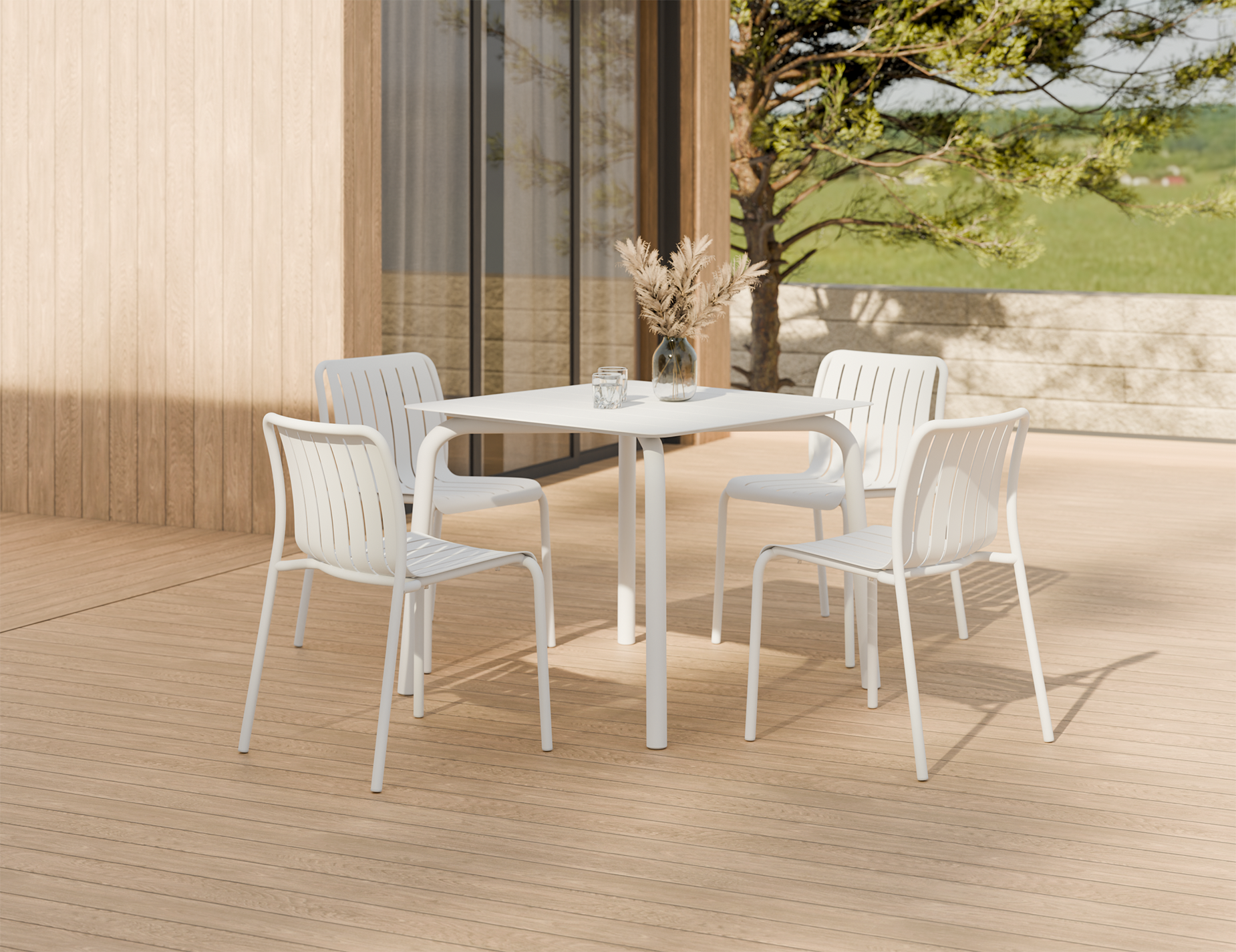 Roku Square Dining Table - Outdoor