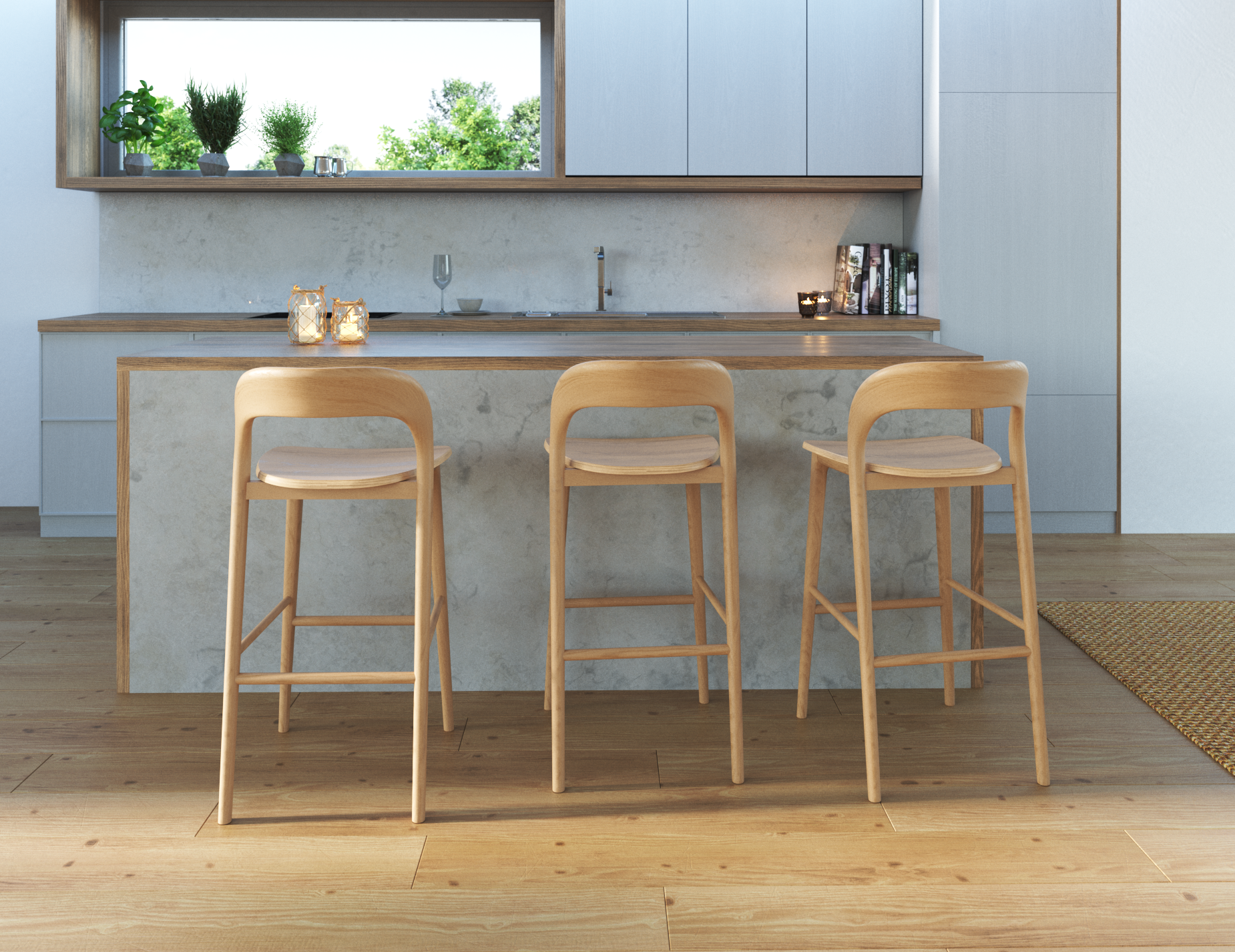 Mia Bar Stool - Natural