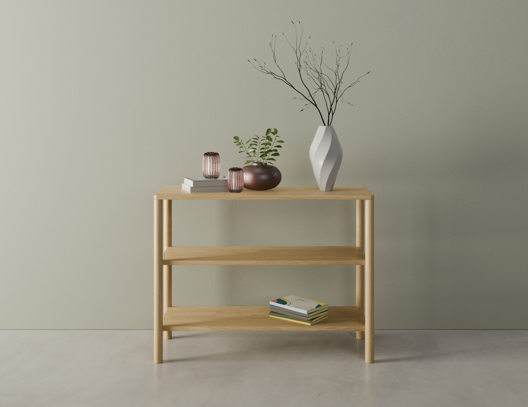 Nordica Solid Oak Bookshelf