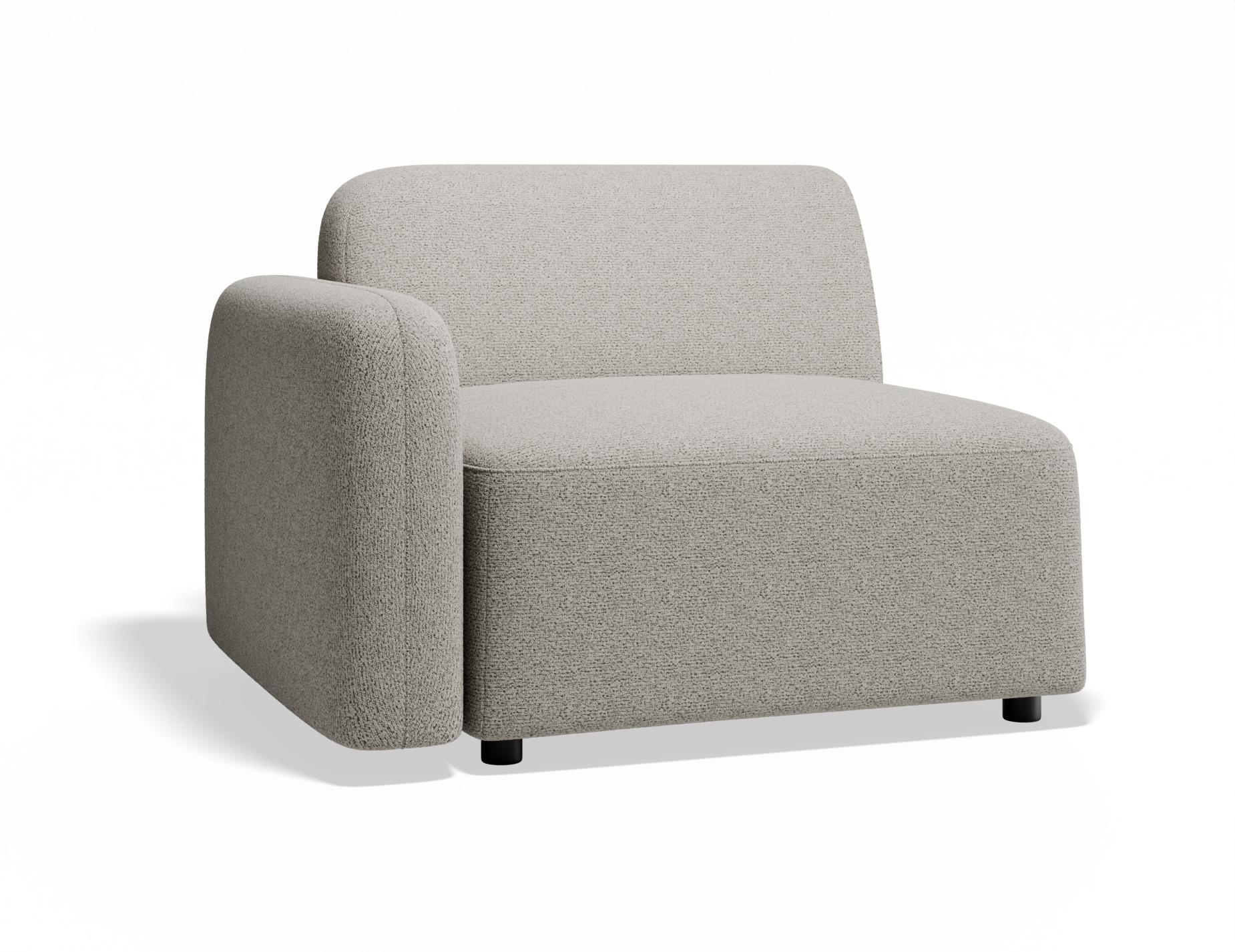 Atticus Modular Sofa Section - Left Arm - Oyster Fabric