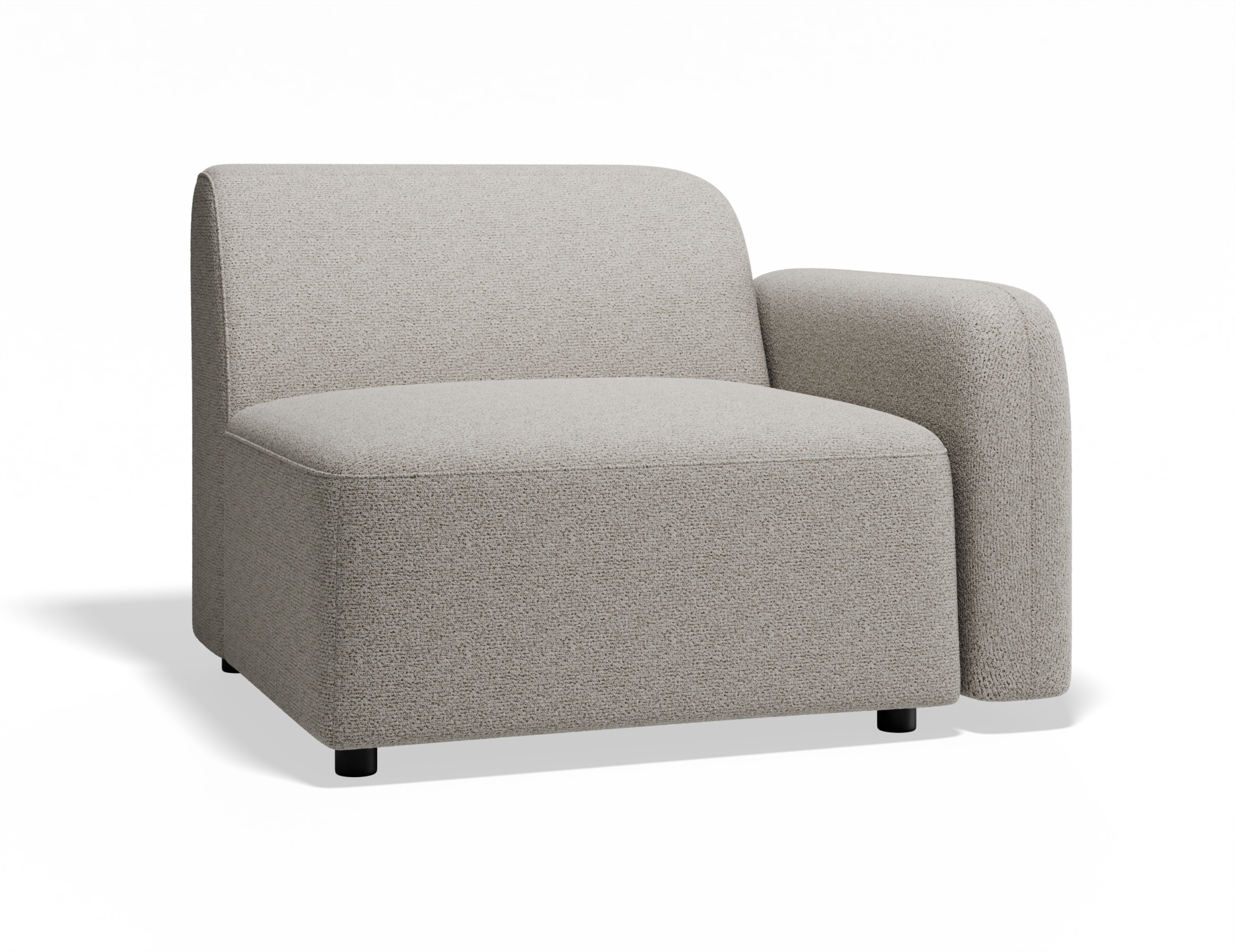 Atticus Modular Sofa Section - Right Arm - Oyster Fabric