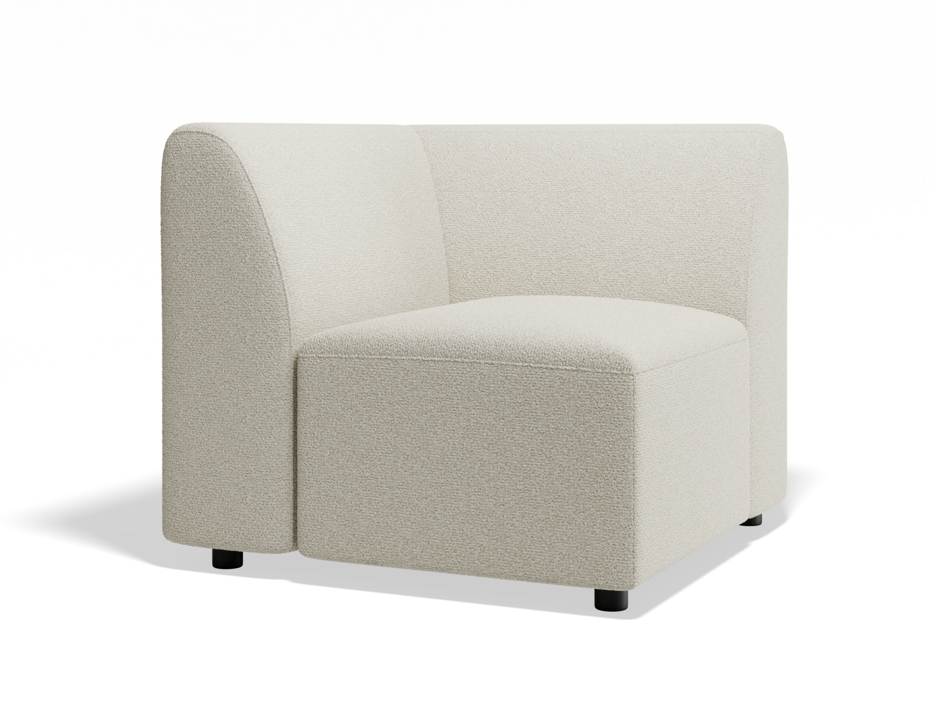 Atticus Modular Sofa Section - Corner - Ivory Cream Fabric