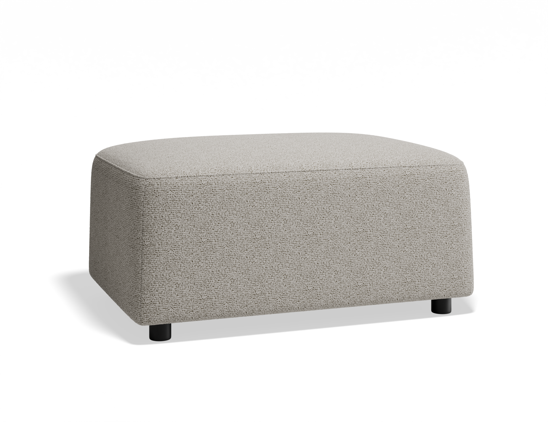 Atticus Ottoman - Oyster Fabric