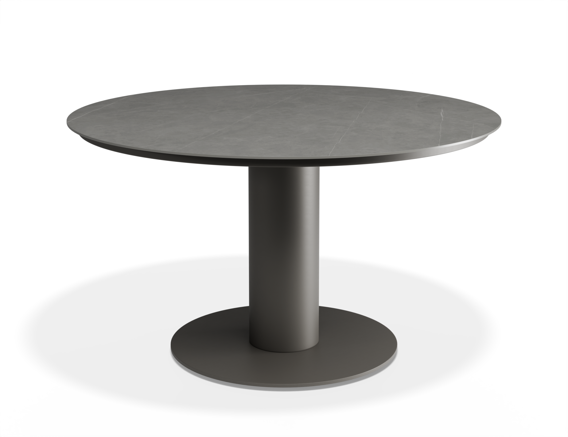 Orb Outdoor Dining Table - Low - Charcoal with Urban Grey Ceramic Top