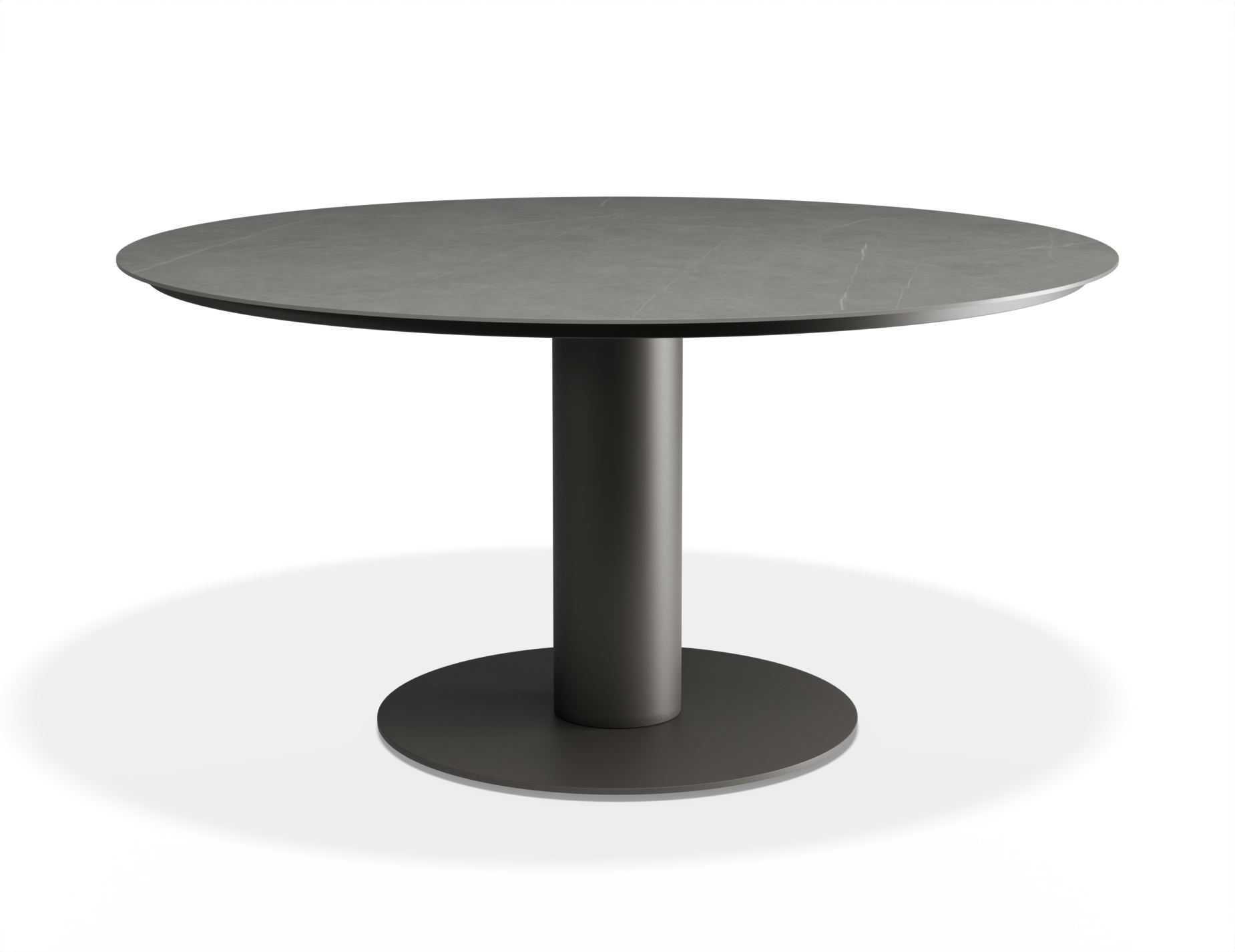 Orb Outdoor Dining Table - Charcoal with Urban Grey Ceramic Top