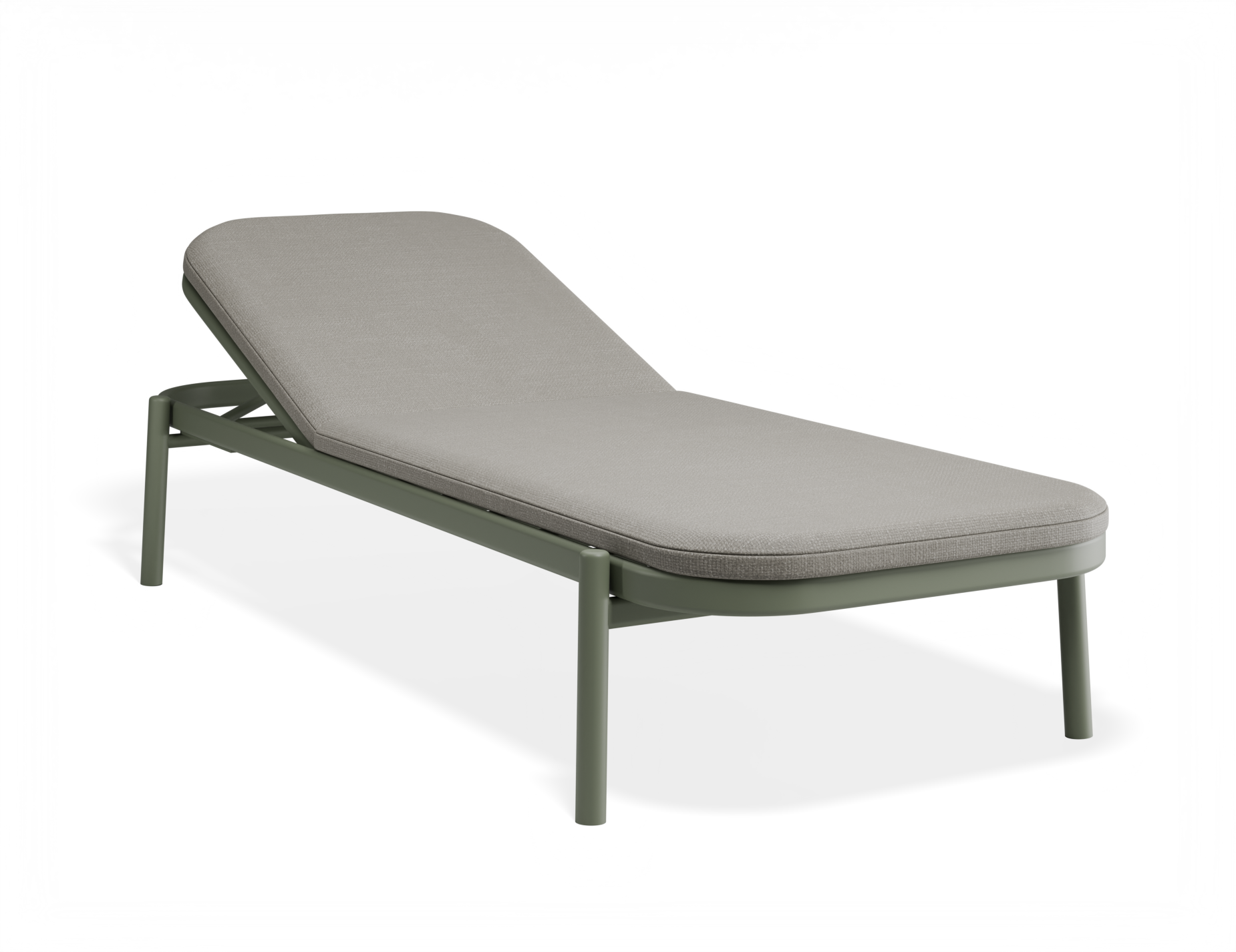 Verano Outdoor Sun Lounge with Side Table - Eucalyptus Green