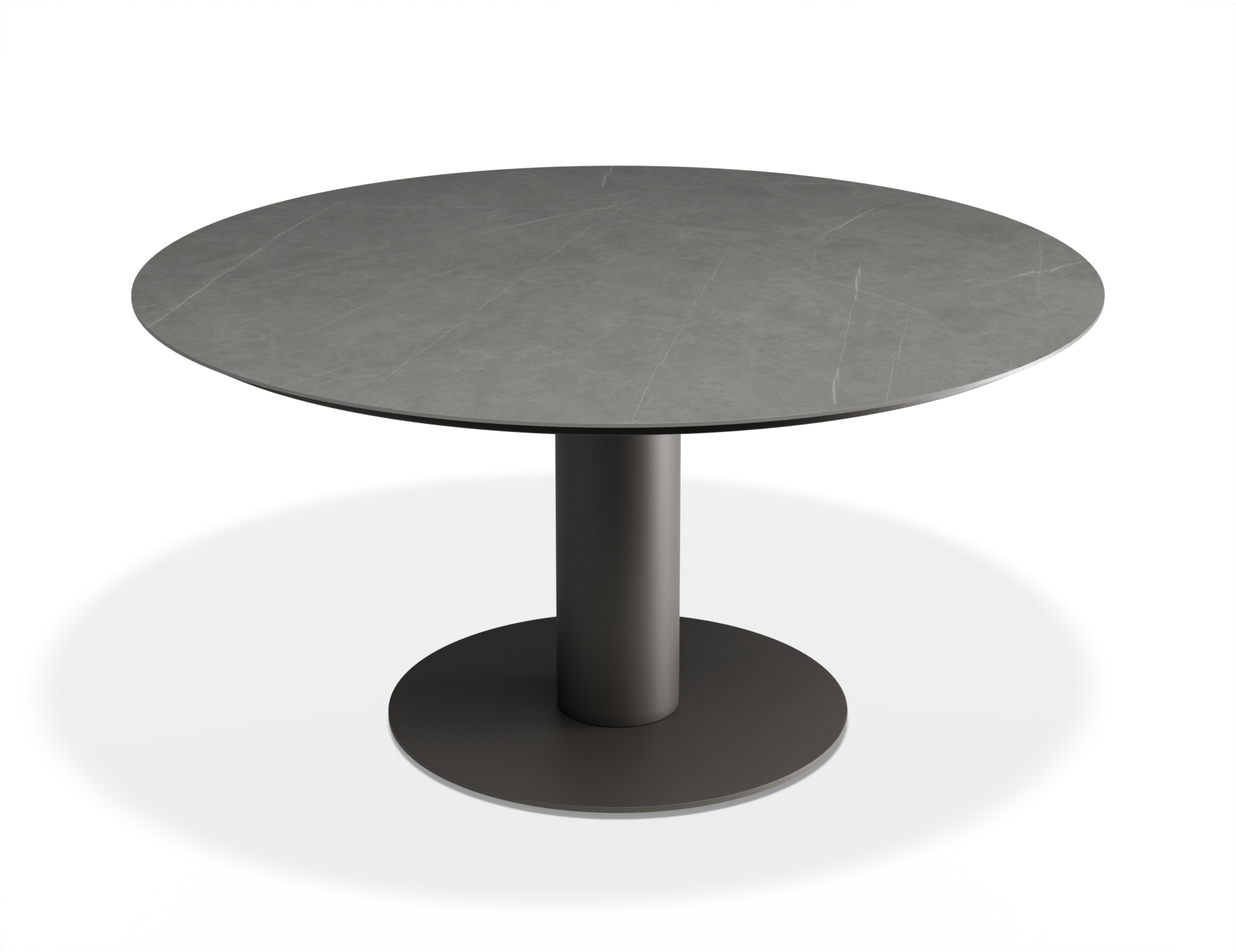 Orb Outdoor Dining Table - Charcoal with Urban Grey Ceramic Top