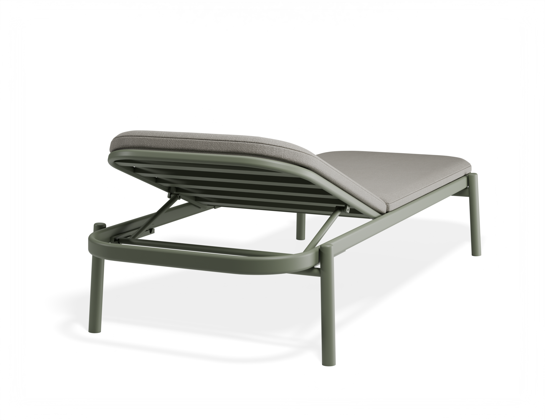 Verano Outdoor Sun Lounge with Side Table - Eucalyptus Green