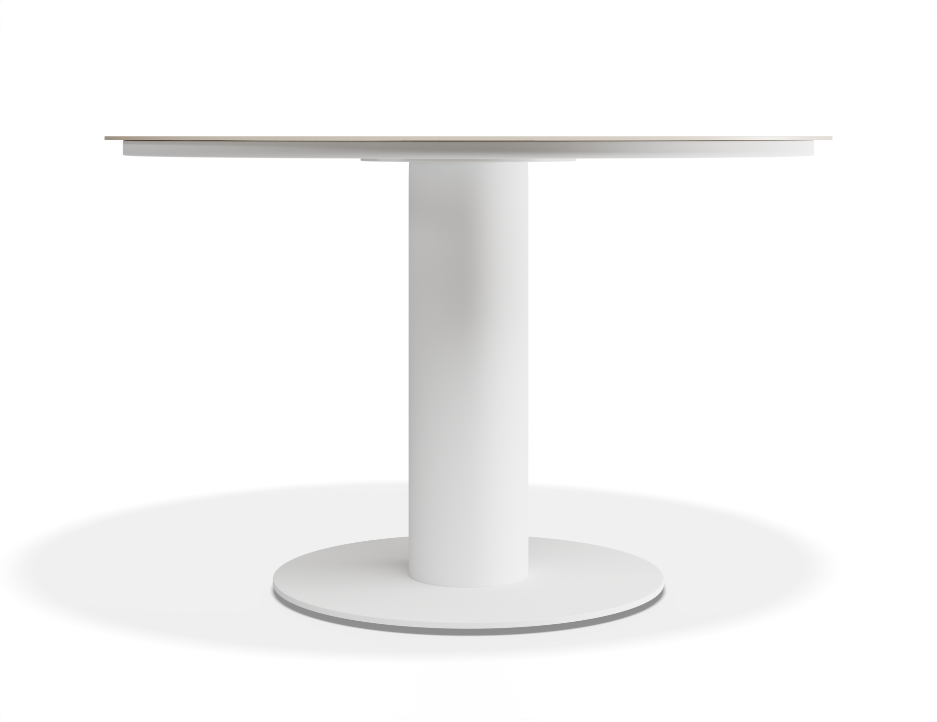 Orb Outdoor Dining Table - White with Alabaster Ceramic Top