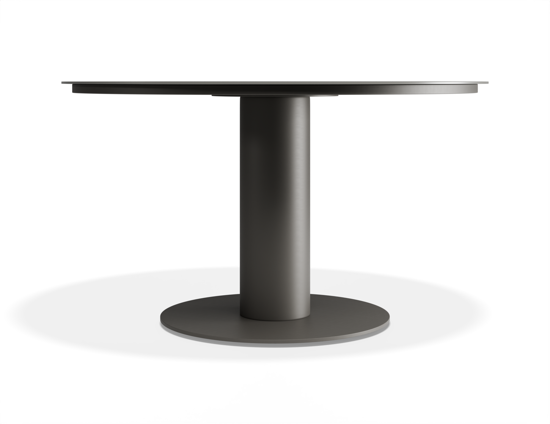 Orb Outdoor Dining Table - Low - Charcoal with Urban Grey Ceramic Top