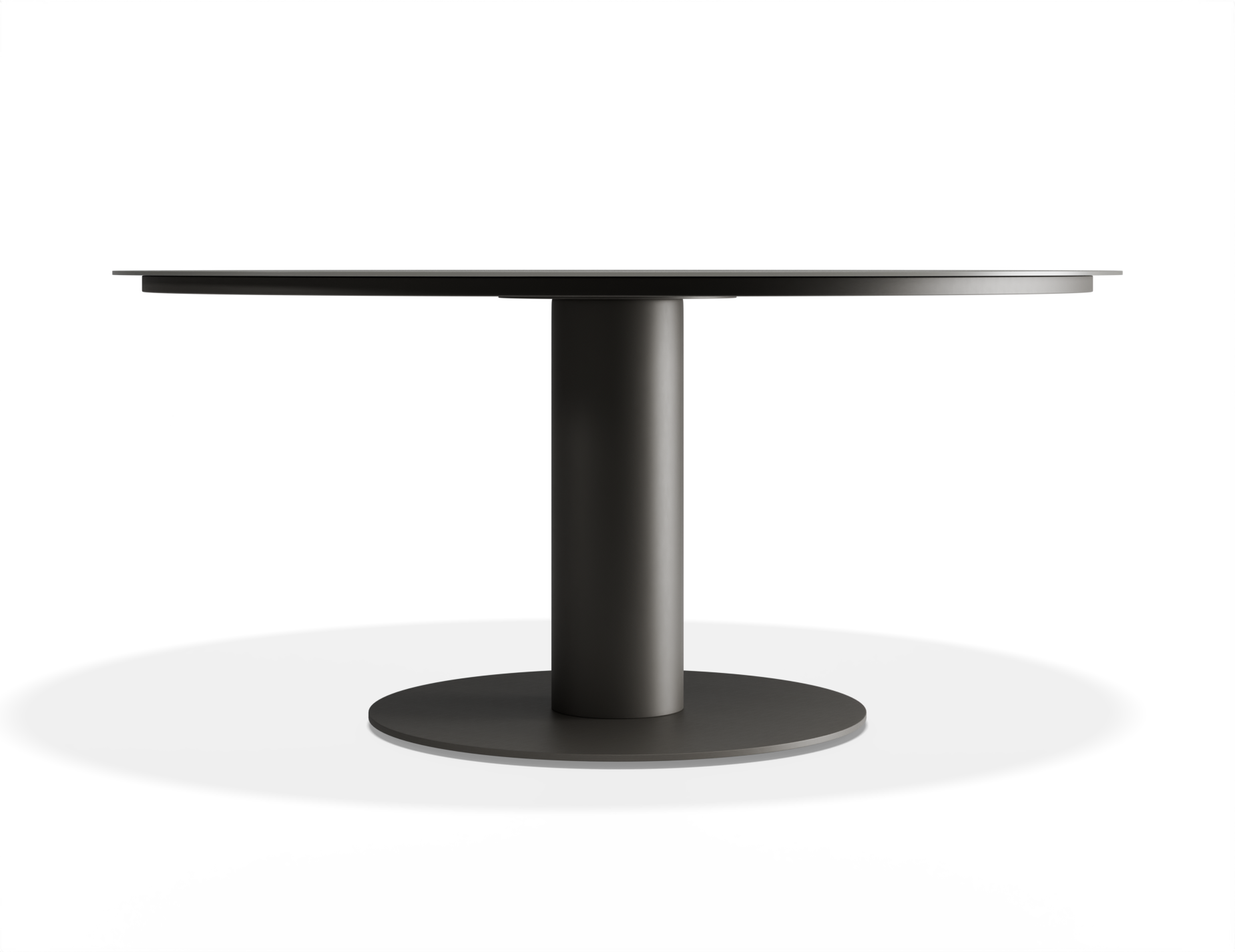 Orb Outdoor Dining Table - Low - Charcoal with Urban Grey Ceramic Top