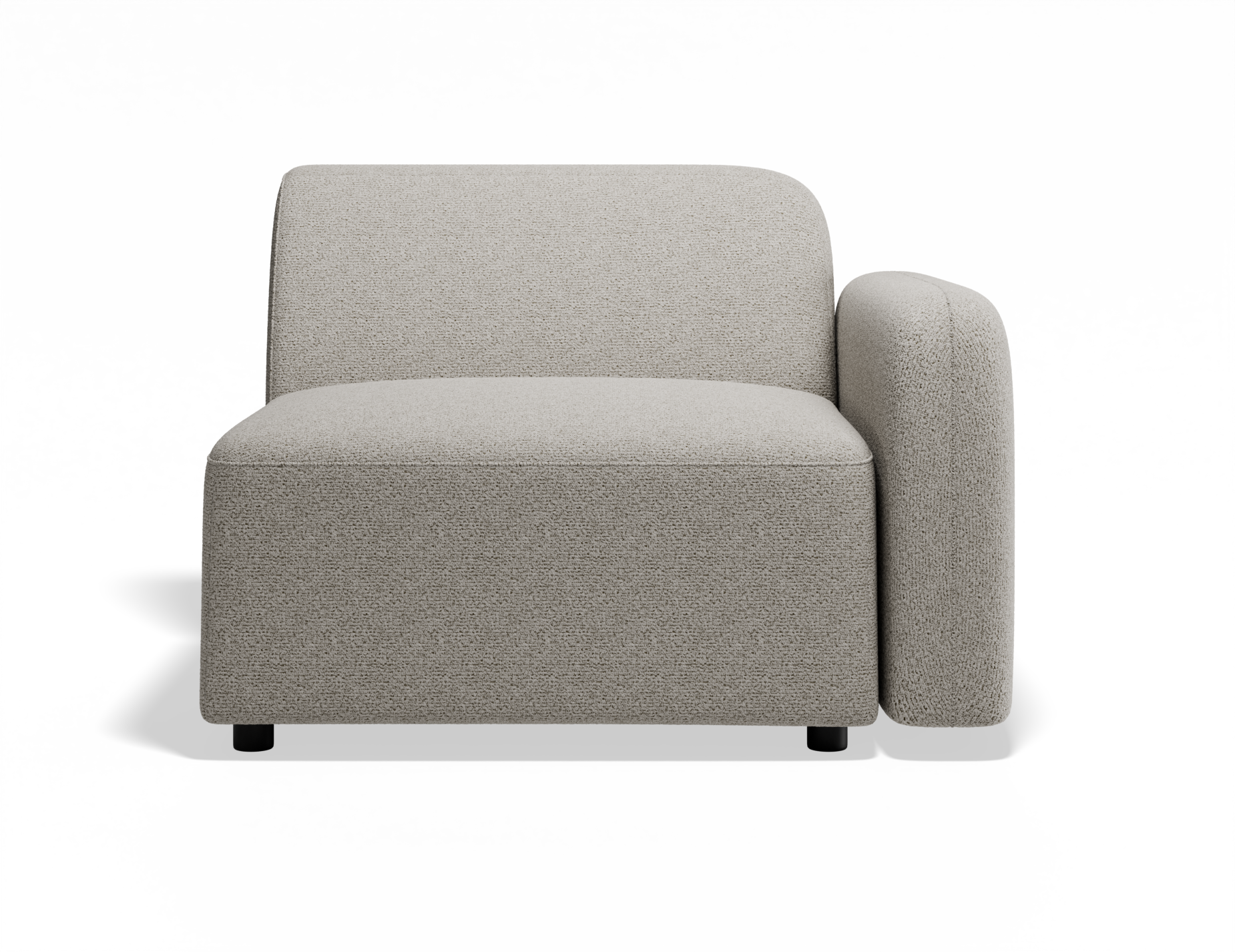 Atticus Modular Sofa Section - Right Arm - Oyster Fabric