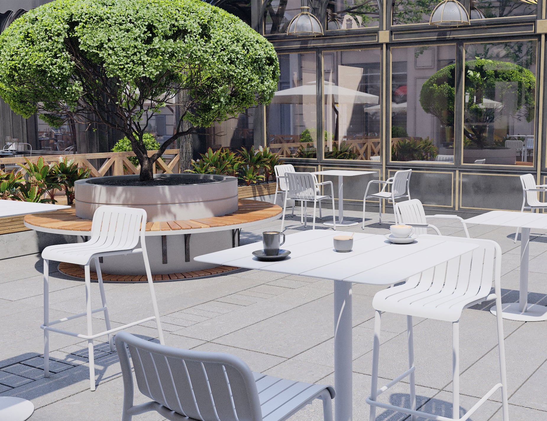 Roku Bar Stool - Outdoor