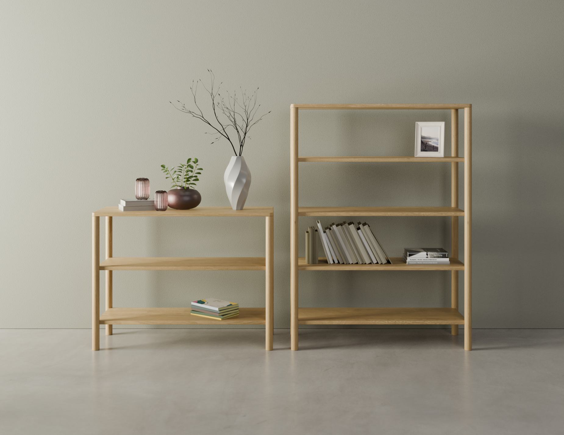 Nordica Solid Oak Bookshelf